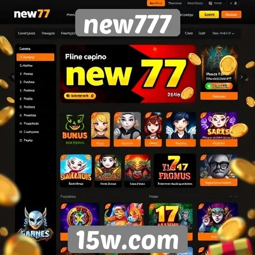 Interface do usuário do site new777